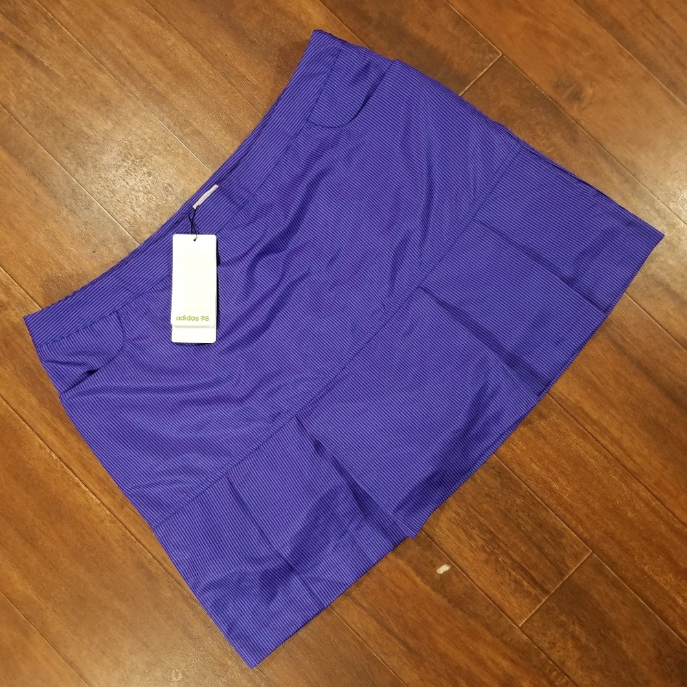 Adidas Womens Golf Tennis Skirt Skort Striped